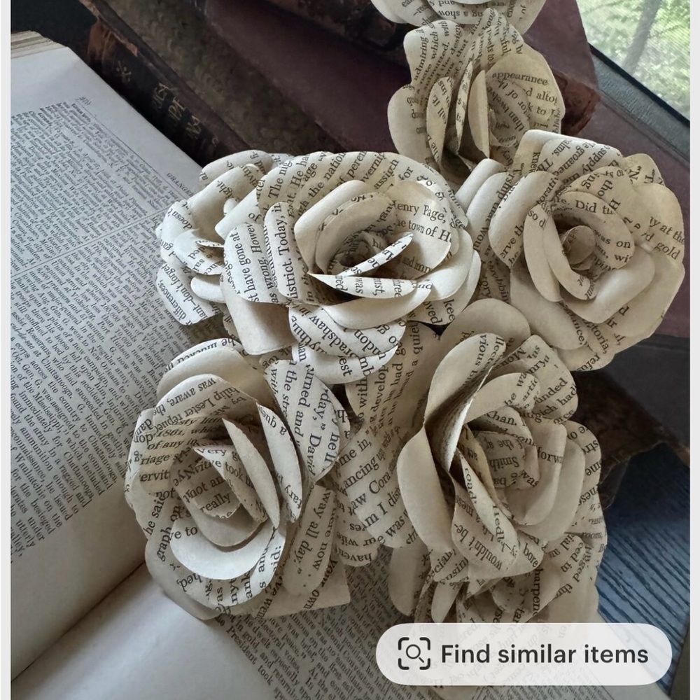 Vintage-Inspired Paper Roses-one dozen